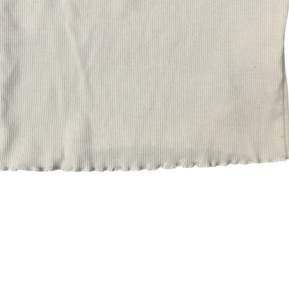 White Ribbed Crop Top - Picture 4 of 4